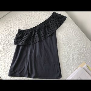 Free Shipping! Ann Taylor Loft One Shoulder Top